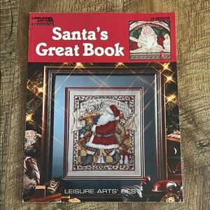Santa's Great Book by Leisure Arts Cross Stitch